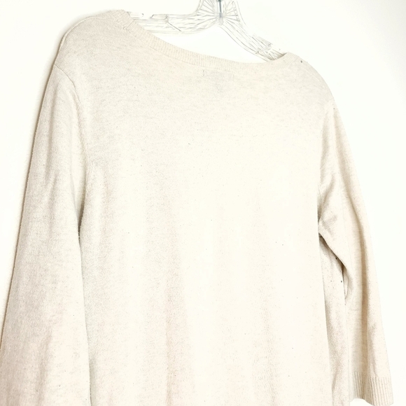 🌶️Gap Sweater Women’s XL Cream-White Embellished Diamond Pattern Long Sleeve - Picture 15 of 15